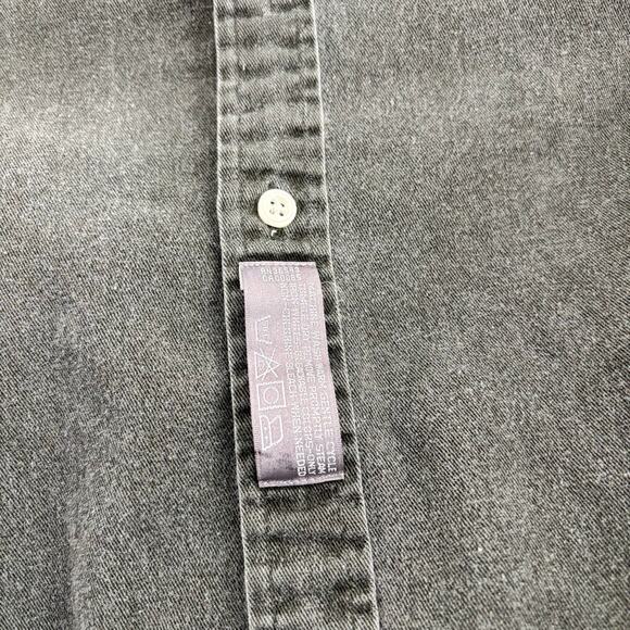 Geoffrey Beene 100% Cotton Men's Gray Button Down Shirt Size 16 1/2 - Picture 6 of 7